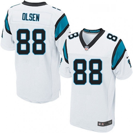 Mens Nike Carolina Panthers 88 Greg Olsen Elite White NFL Jersey Mens Nike Carolina Panthers 88 Greg Olsen Elite White NFL Jersey