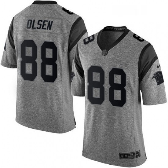 Mens Nike Carolina Panthers 88 Greg Olsen Limited Gray Gridiron NFL Jersey Mens Nike Carolina Panthers 88 Greg Olsen Limited Gray Gridiron NFL Jersey