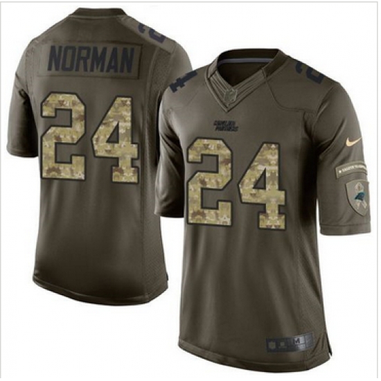Nike Carolina Panthers #24 Josh Norman Green Men 27s Stitched NFL Limited Salute to Service Jersey Nike Carolina Panthers #24 Josh Norman Green Men 27s Stitched NFL Limited Salute to Service Jersey