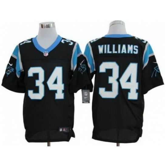 Nike Carolina Panthers 34 DeAngelo Williams Black Elite NFL Jersey Nike Carolina Panthers 34 DeAngelo Williams Black Elite NFL Jersey