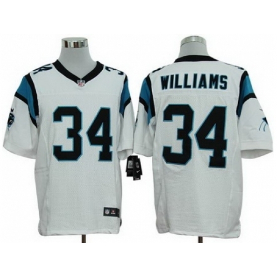 Nike Carolina Panthers 34 DeAngelo Williams White Elite NFL Jersey Nike Carolina Panthers 34 DeAngelo Williams White Elite NFL Jersey