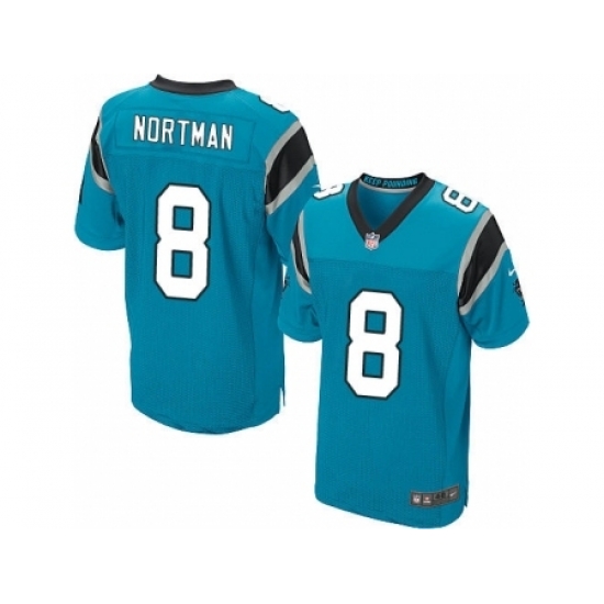Nike Carolina Panthers 8 Brad Nortman Blue Elite NFL Jersey Nike Carolina Panthers 8 Brad Nortman Blue Elite NFL Jersey
