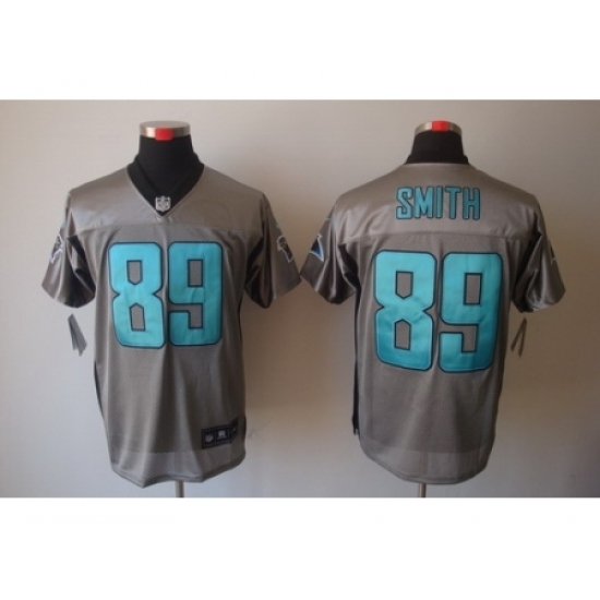 Nike Carolina Panthers 89 Steve Smith Grey Elite Shadow NFL Jersey