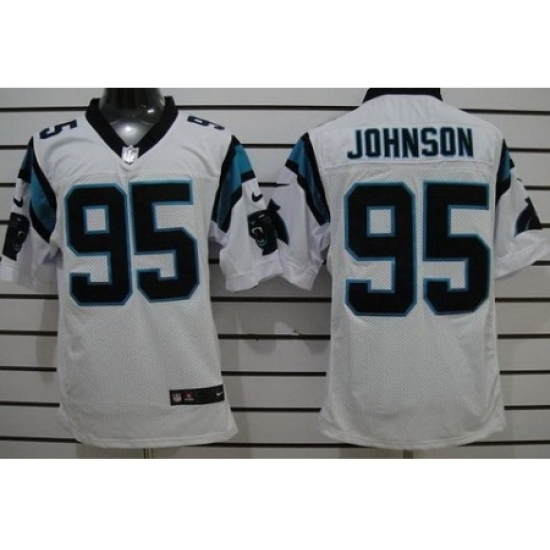 Nike Carolina Panthers 95 Charles Johnson White Elite NFL Jersey Nike Carolina Panthers 95 Charles Johnson White Elite NFL Jersey
