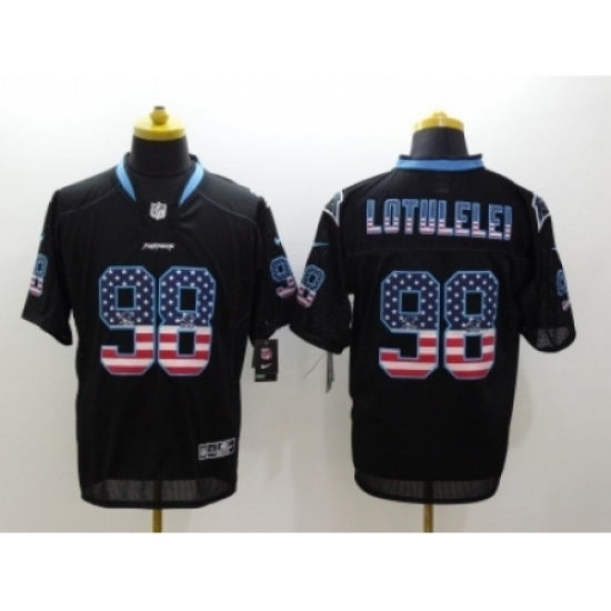 Nike Carolina Panthers 98 Star Lotulelei Black USA Flag Fashion Elite NFL Jersey Nike Carolina Panthers 98 Star Lotulelei Black USA Flag Fashion Elite NFL Jersey