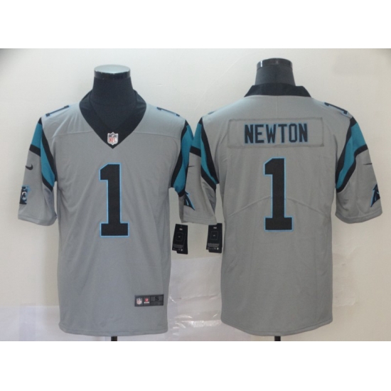 Nike Panthers 1 Cam Newton Silver Inverted Legend Limited Jersey Nike Panthers 1 Cam Newton Silver Inverted Legend Limited Jersey
