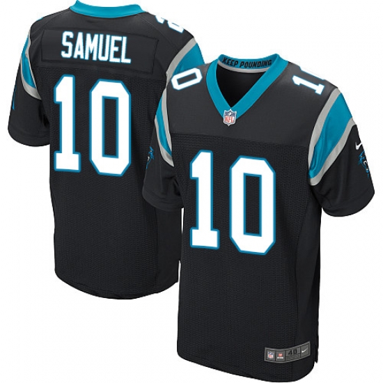 Nike Panthers #10 Curtis Samuel Black Team Color Mens Stitched NFL Elite Jersey Nike Panthers #10 Curtis Samuel Black Team Color Mens Stitched NFL Elite Jersey