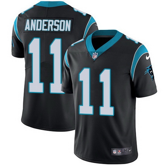 Nike Panthers 11 Robby Anderson Black Team Color Men Stitched NFL Vapor Untouchable Limited Jersey Nike Panthers 11 Robby Anderson Black Team Color Men Stitched NFL Vapor Untouchable Limited Jersey