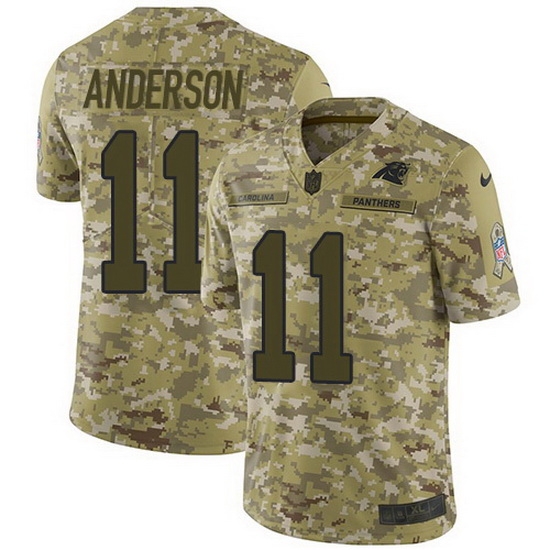 Nike Panthers 11 Robby Anderson Camo Men Stitched NFL Limited 2018 Salute To Service Jersey Nike Panthers 11 Robby Anderson Camo Men Stitched NFL Limited 2018 Salute To Service Jersey