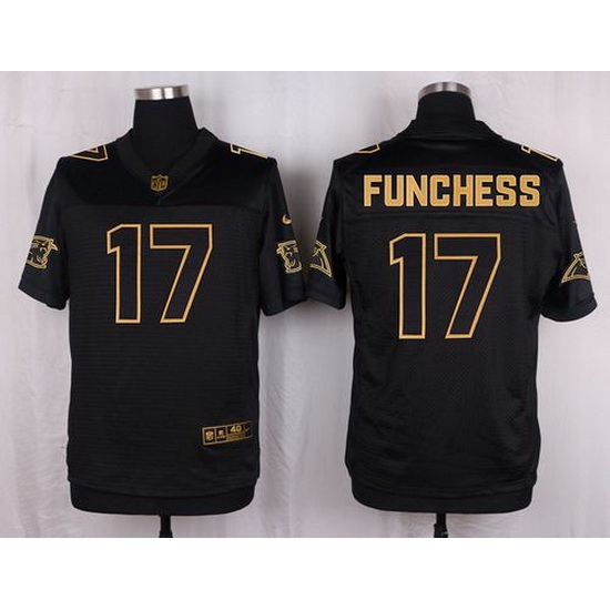 Nike Panthers #17 Devin Funchess Black Mens Stitched NFL Elite Pro Line Gold Collection Jersey Nike Panthers #17 Devin Funchess Black Mens Stitched NFL Elite Pro Line Gold Collection Jersey