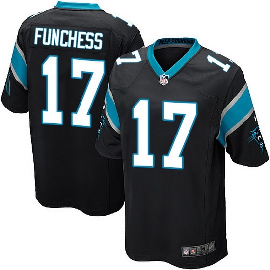 Nike Panthers #17 Devin Funchess Black Team Color Mens Stitched NFL Elite Jersey Nike Panthers #17 Devin Funchess Black Team Color Mens Stitched NFL Elite Jersey