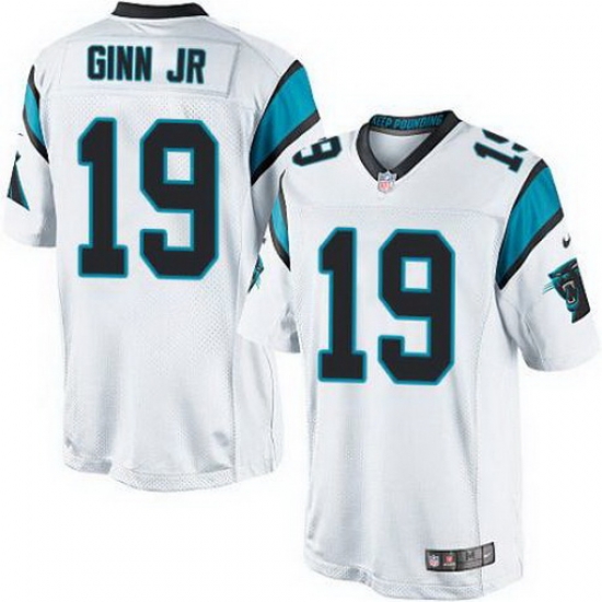 Nike Panthers #19 Ted Ginn Jr White Mens Stitched NFL Elite Jersey Nike Panthers #19 Ted Ginn Jr White Mens Stitched NFL Elite Jersey