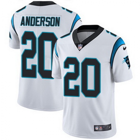 Nike Panthers #20 C J Anderson White Mens Stitched NFL Vapor Untouchable Limited Jersey Nike Panthers #20 C J Anderson White Mens Stitched NFL Vapor Untouchable Limited Jersey