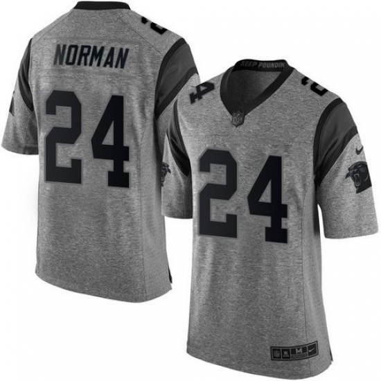 Nike Panthers #24 Josh Norman Gray Mens Stitched NFL Limited Gridiron Gray Jersey Nike Panthers #24 Josh Norman Gray Mens Stitched NFL Limited Gridiron Gray Jersey