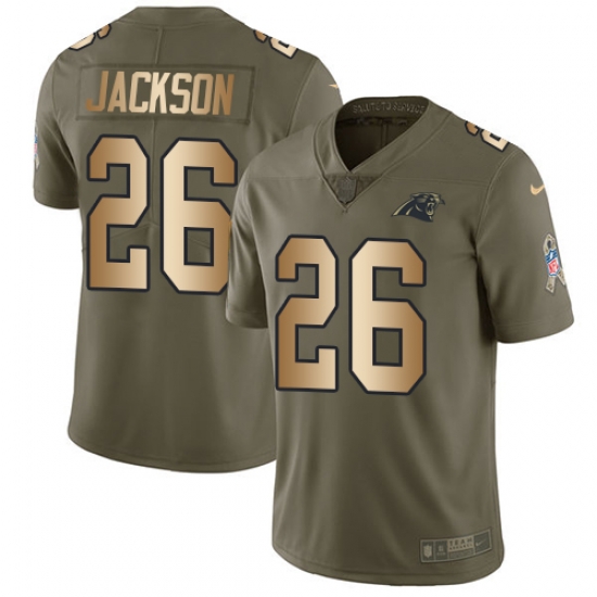 Nike Panthers #26 Donte Jackson Olive Gold Mens Stitched NFL Limited 2017 Salute To Service Jersey Nike Panthers #26 Donte Jackson Olive Gold Mens Stitched NFL Limited 2017 Salute To Service Jersey
