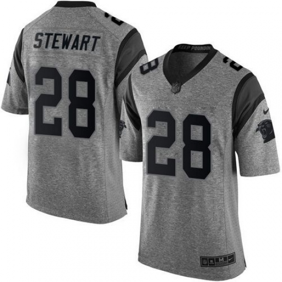 Nike Panthers #28 Jonathan Stewart Gray Mens Stitched NFL Limited Gridiron Gray Jersey Nike Panthers #28 Jonathan Stewart Gray Mens Stitched NFL Limited Gridiron Gray Jersey