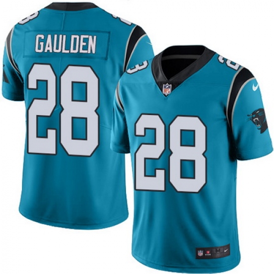 Nike Panthers #28 Rashaan Gaulden Blue Mens Stitched NFL Limited Rush Jersey Nike Panthers #28 Rashaan Gaulden Blue Mens Stitched NFL Limited Rush Jersey