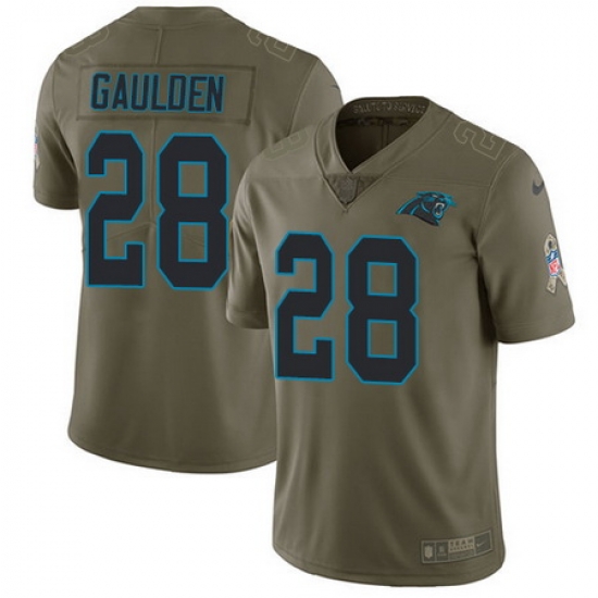 Nike Panthers #28 Rashaan Gaulden Olive Mens Stitched NFL Limited 2017 Salute To Service Jersey Nike Panthers #28 Rashaan Gaulden Olive Mens Stitched NFL Limited 2017 Salute To Service Jersey