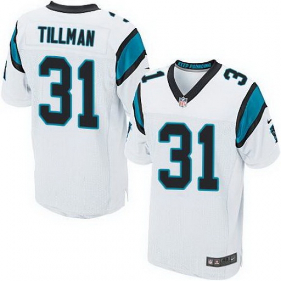 Nike Panthers #31 Charles Tillman White Mens Stitched NFL Elite Jersey Nike Panthers #31 Charles Tillman White Mens Stitched NFL Elite Jersey