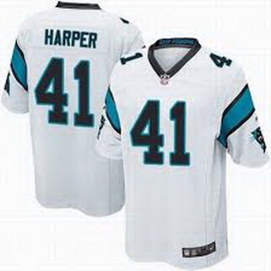 Nike Panthers #41 Roman Harper White Mens Stitched NFL Elite Jersey Nike Panthers #41 Roman Harper White Mens Stitched NFL Elite Jersey
