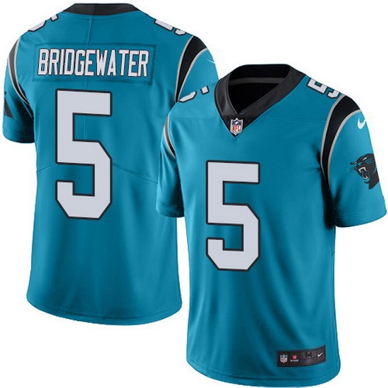 Nike Panthers 5 Teddy Bridgewater Blue Alternate Men Stitched NFL Vapor Untouchable Limited Jersey Nike Panthers 5 Teddy Bridgewater Blue Alternate Men Stitched NFL Vapor Untouchable Limited Jersey