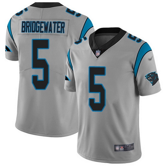Nike Panthers 5 Teddy Bridgewater Silver Men Stitched NFL Limited Inverted Legend Jersey Nike Panthers 5 Teddy Bridgewater Silver Men Stitched NFL Limited Inverted Legend Jersey