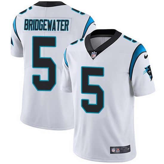 Nike Panthers 5 Teddy Bridgewater White Men Stitched NFL Vapor Untouchable Limited Jersey Nike Panthers 5 Teddy Bridgewater White Men Stitched NFL Vapor Untouchable Limited Jersey