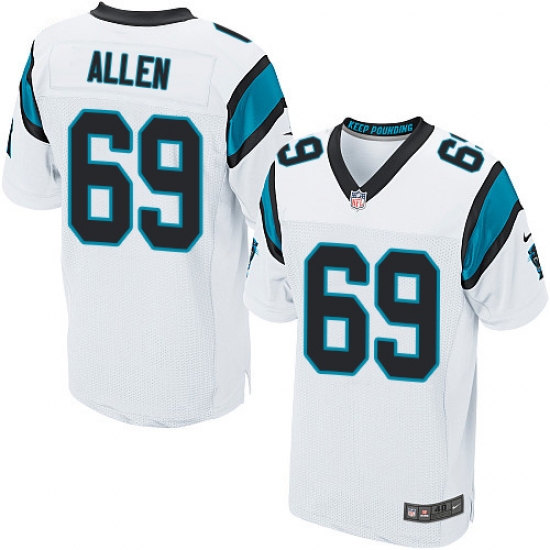 Nike Panthers #69 Jared Allen White Mens Stitched NFL Elite Jersey Nike Panthers #69 Jared Allen White Mens Stitched NFL Elite Jersey