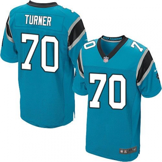 Nike Panthers #70 Trai Turner Blue Alternate Mens Stitched NFL Elite Jersey Nike Panthers #70 Trai Turner Blue Alternate Mens Stitched NFL Elite Jersey