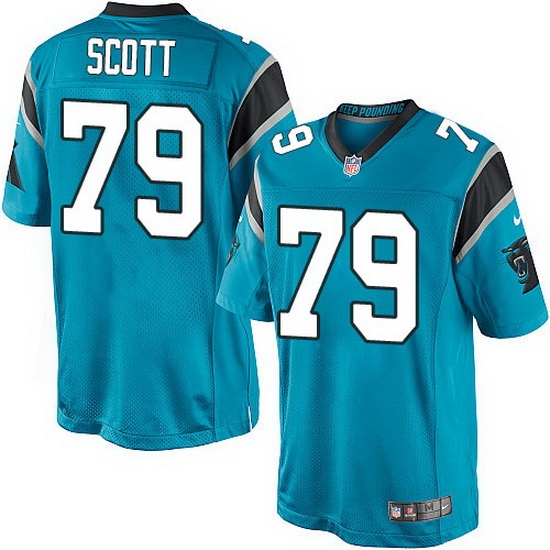 Nike Panthers #79 Chris Scott Blue Team Color Mens Stitched NFL Elite Jersey Nike Panthers #79 Chris Scott Blue Team Color Mens Stitched NFL Elite Jersey