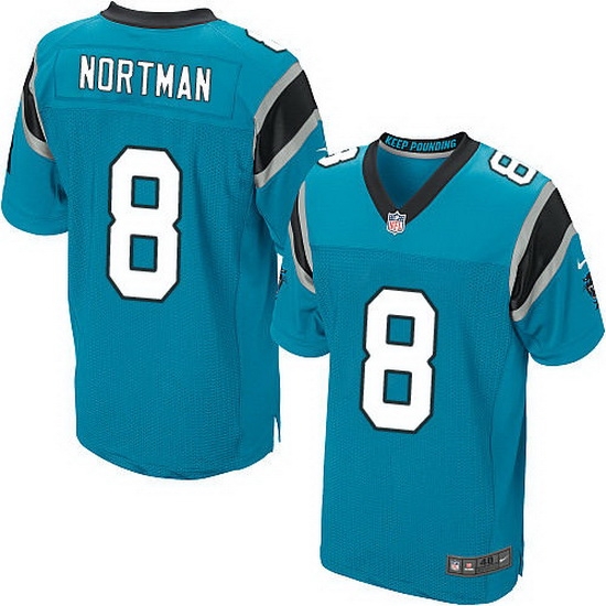 Nike Panthers #8 Brad Nortman Blue Team Color Mens Stitched NFL Elite Jersey Nike Panthers #8 Brad Nortman Blue Team Color Mens Stitched NFL Elite Jersey