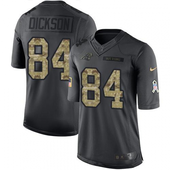 Nike Panthers #84 Ed Dickson Black Mens Stitched NFL Limited 2016 Salute to Service Jersey Nike Panthers #84 Ed Dickson Black Mens Stitched NFL Limited 2016 Salute to Service Jersey
