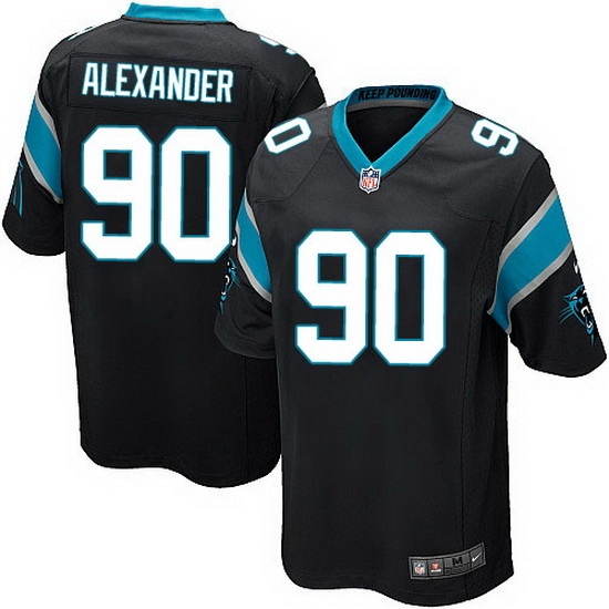 Nike Panthers #90 Frank Alexander Black Team Color Mens Stitched NFL Elite Jersey Nike Panthers #90 Frank Alexander Black Team Color Mens Stitched NFL Elite Jersey