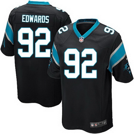 Nike Panthers #92 Dwan Edwards Black Team Color Mens Stitched NFL Elite Jersey Nike Panthers #92 Dwan Edwards Black Team Color Mens Stitched NFL Elite Jersey