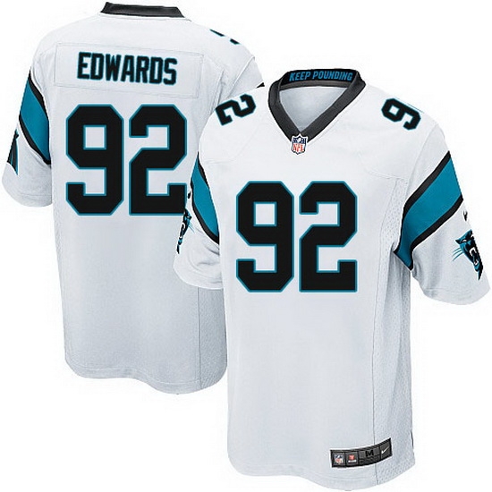 Nike Panthers #92 Dwan Edwards White Team Color Mens Stitched NFL Elite Jersey Nike Panthers #92 Dwan Edwards White Team Color Mens Stitched NFL Elite Jersey