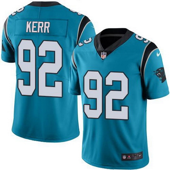 Nike Panthers 92 Zach Kerr Blue Men Stitched NFL Limited Rush Jersey Nike Panthers 92 Zach Kerr Blue Men Stitched NFL Limited Rush Jersey