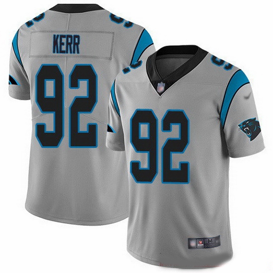 Nike Panthers 92 Zach Kerr Silver Men Stitched NFL Limited Inverted Legend Jersey Nike Panthers 92 Zach Kerr Silver Men Stitched NFL Limited Inverted Legend Jersey