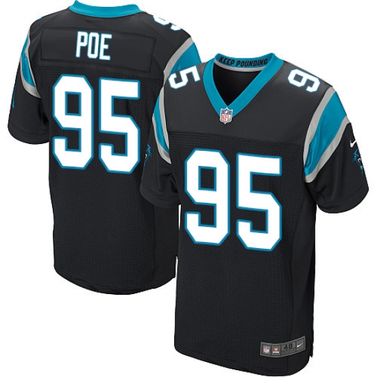 Nike Panthers #95 Dontari Poe Black Team Color Mens Stitched NFL Elite Jersey Nike Panthers #95 Dontari Poe Black Team Color Mens Stitched NFL Elite Jersey