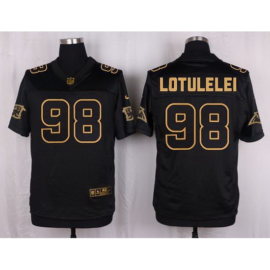 Nike Panthers #98 Star Lotulelei Black Mens Stitched NFL Elite Pro Line Gold Collection Jersey Nike Panthers #98 Star Lotulelei Black Mens Stitched NFL Elite Pro Line Gold Collection Jersey
