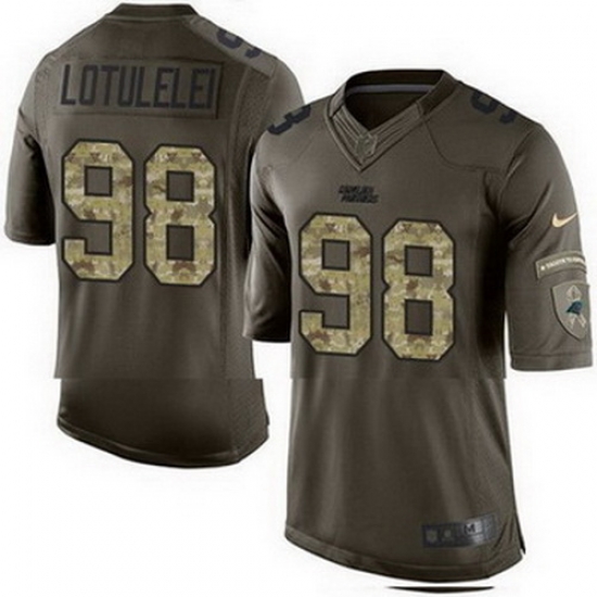 Nike Panthers #98 Star Lotulelei Green Mens Stitched NFL Limited Salute to Service Jersey Nike Panthers #98 Star Lotulelei Green Mens Stitched NFL Limited Salute to Service Jersey