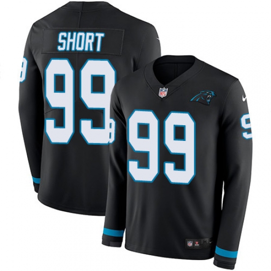 Nike Panthers #99 Kawann Short Black Team Color Men Stitched NFL Limited Therma Long Sleeve Jersey Nike Panthers #99 Kawann Short Black Team Color Men Stitched NFL Limited Therma Long Sleeve Jersey