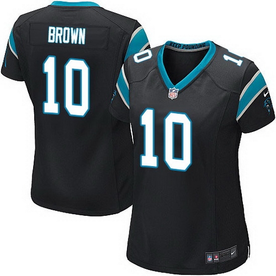 Nike Panthers #10 Philly Brown Black Team Color Women Stitched NFL Jersey Nike Panthers #10 Philly Brown Black Team Color Women Stitched NFL Jersey