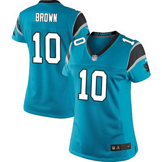 Nike Panthers #10 Philly Brown Blue Team Color Women Stitched NFL Jersey Nike Panthers #10 Philly Brown Blue Team Color Women Stitched NFL Jersey