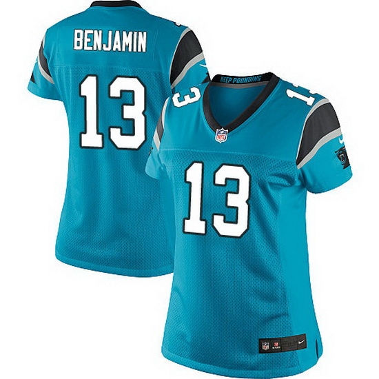 Nike Panthers #13 Kelvin Benjamin Blue Team Color Women Stitched NFL Jersey Nike Panthers #13 Kelvin Benjamin Blue Team Color Women Stitched NFL Jersey