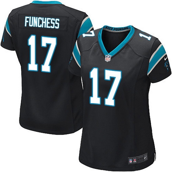 Nike Panthers #17 Devin Funchess Black Team Color Women Stitched NFL Jersey Nike Panthers #17 Devin Funchess Black Team Color Women Stitched NFL Jersey