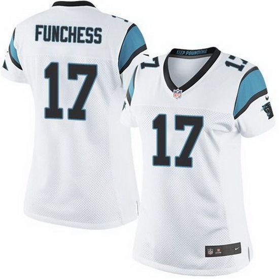 Nike Panthers #17 Devin Funchess White Womens Stitched NFL Elite Jersey Nike Panthers #17 Devin Funchess White Womens Stitched NFL Elite Jersey