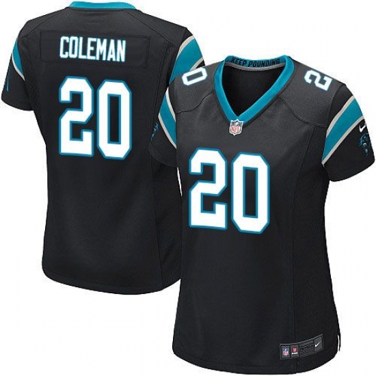 Nike Panthers #20 Kurt Coleman Black Team Color Womens Stitched NFL Elite Jersey Nike Panthers #20 Kurt Coleman Black Team Color Womens Stitched NFL Elite Jersey