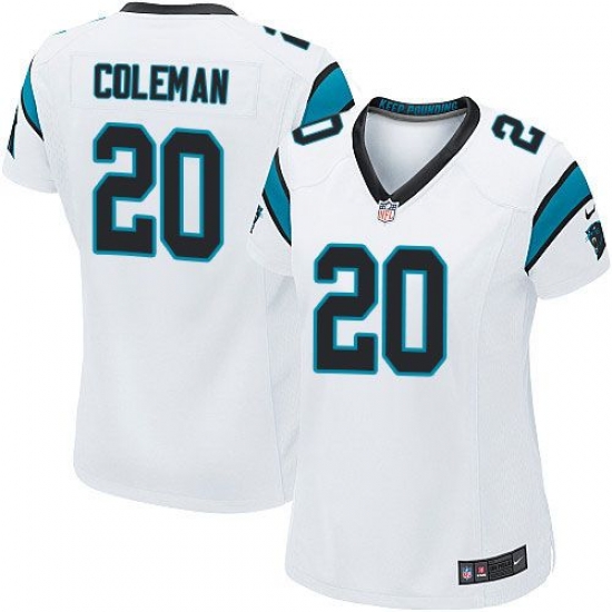 Nike Panthers #20 Kurt Coleman White Womens Stitched NFL Elite Jersey Nike Panthers #20 Kurt Coleman White Womens Stitched NFL Elite Jersey