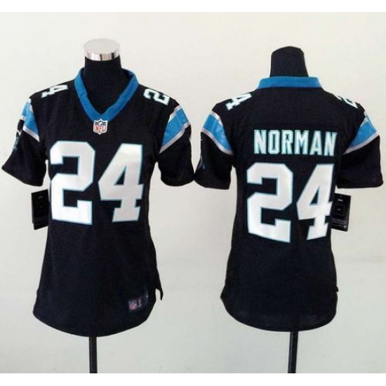Nike Panthers #24 Josh Norman Black Team Color Womens Stitched NFL Elite Jersey Nike Panthers #24 Josh Norman Black Team Color Womens Stitched NFL Elite Jersey