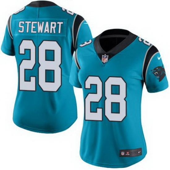 Nike Panthers #28 Jonathan Stewart Blue Alternate Womens Stitched NFL Vapor Untouchable Limited Jersey Nike Panthers #28 Jonathan Stewart Blue Alternate Womens Stitched NFL Vapor Untouchable Limited Jersey